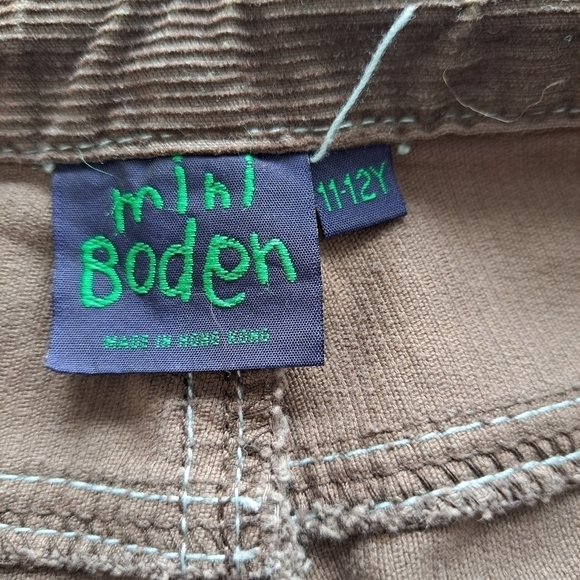 Mini Boden brown Patchwork corduroy flowers girls pants size 11-12Y - Picture 9 of 16